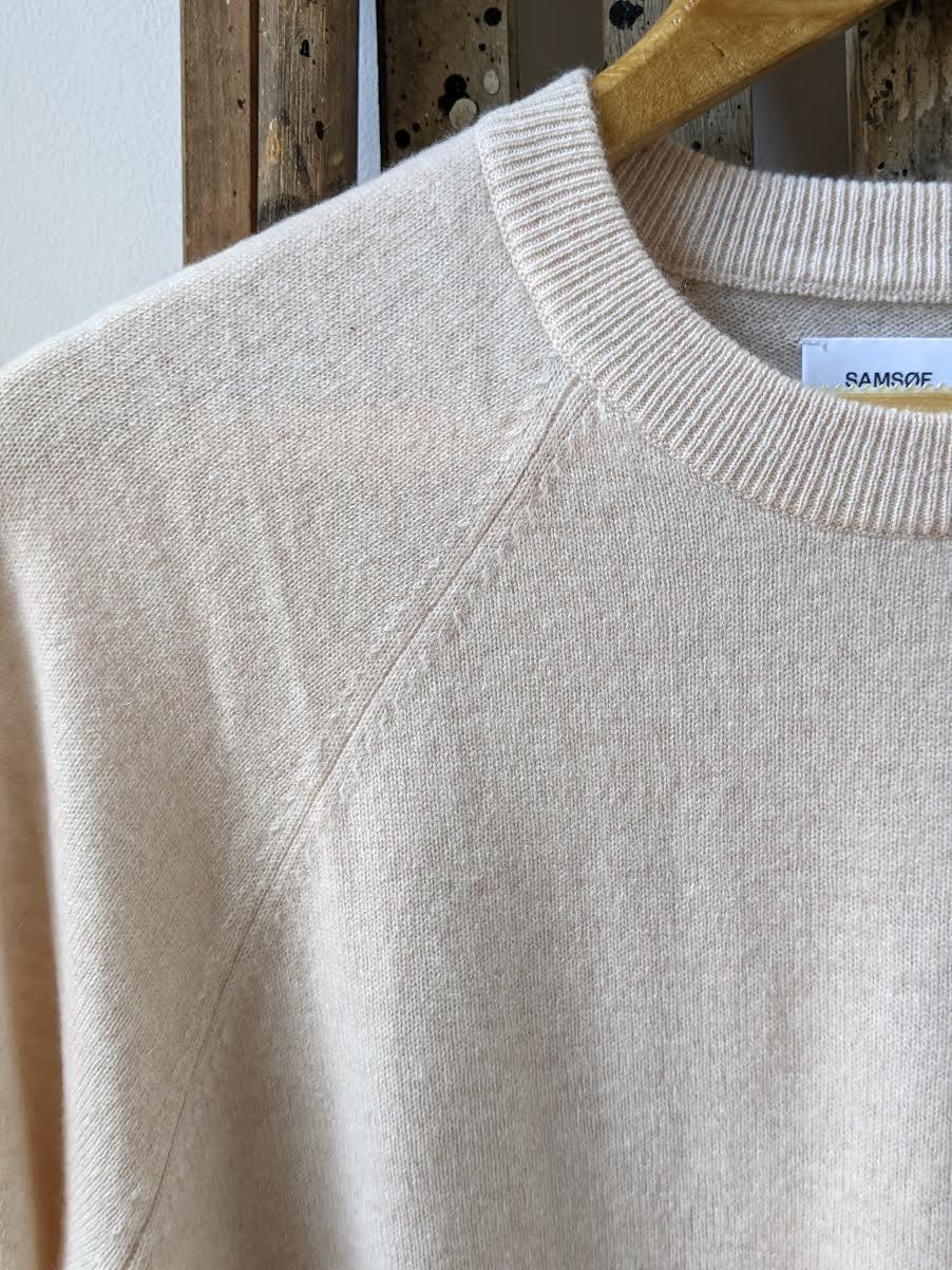 Samsoe Samsoe - Boston Whisper White Pink Cashmere Crew Knit - 32 The Guild