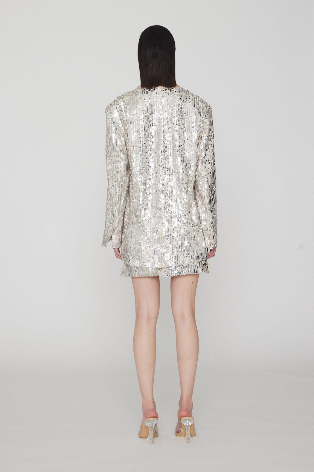 Rotate Remain - Catherina Silver Sequin Blazer - 32 The Guild