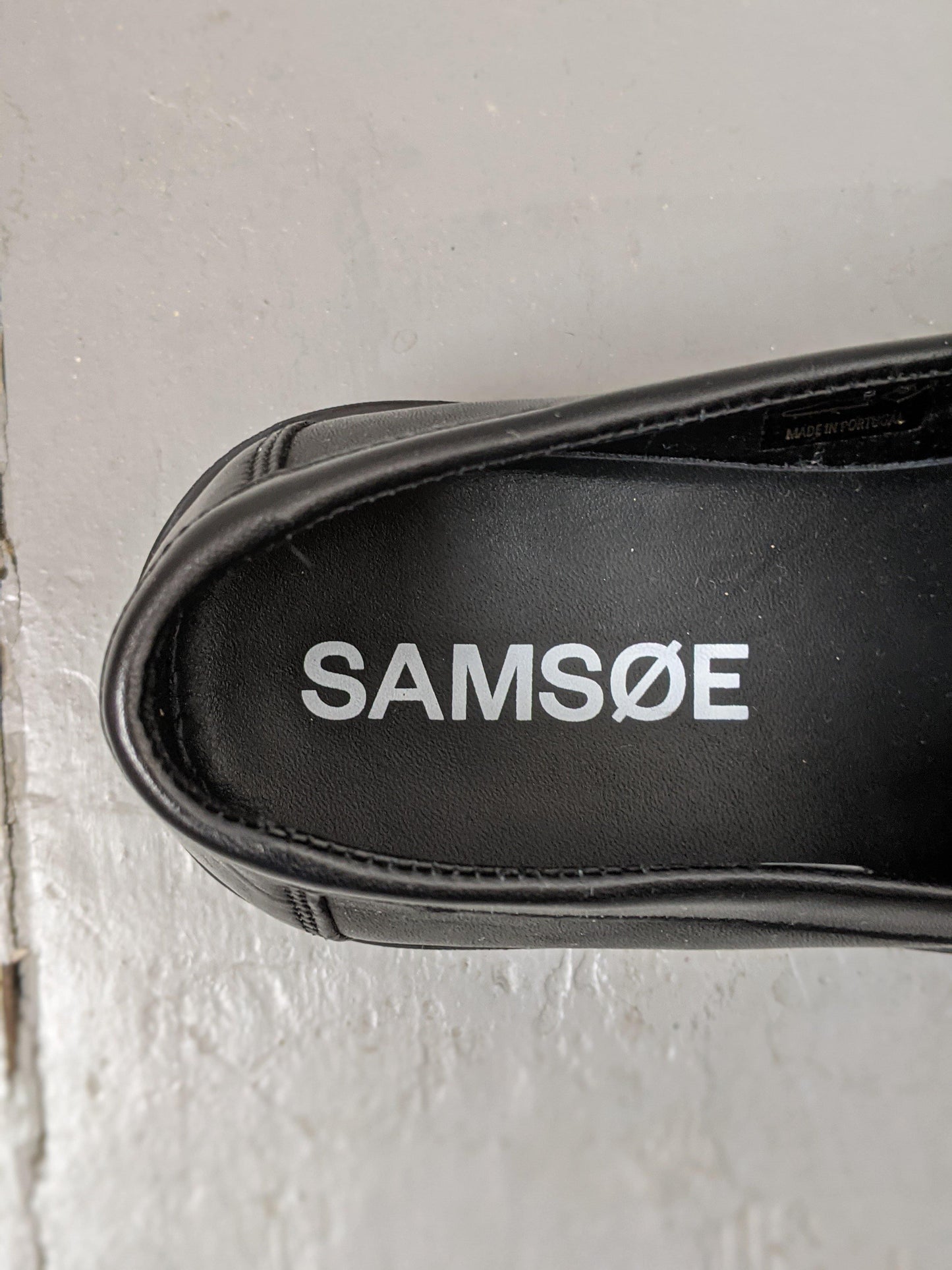 Samsoe Samsoe - Fira Black Leather Penny Loafers - 32 The Guild