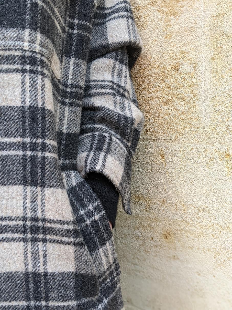 Isabel Marant Etoile - Fontia Black & Ecru Check Coat - 32 The Guild