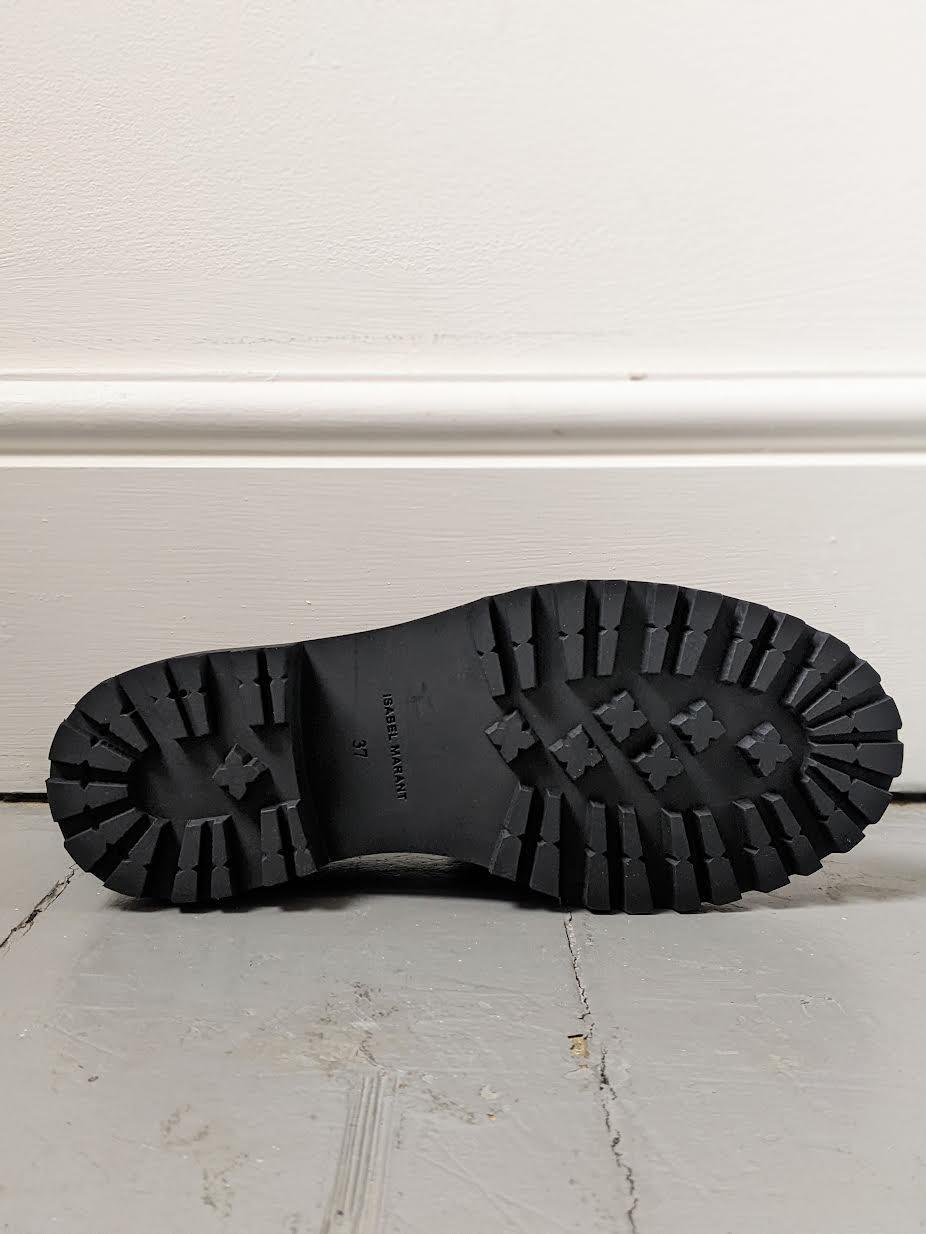 Isabel Marant Etoile - Frezza Black Leather Loafers - 32 The Guild