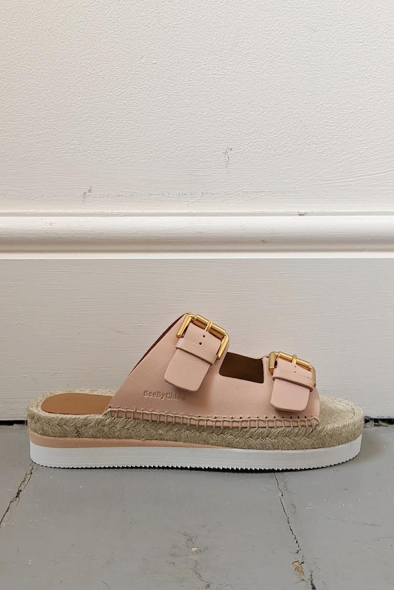 See By Chloe - Glyn Nude Double-Strap Sandals - 32 The Guild