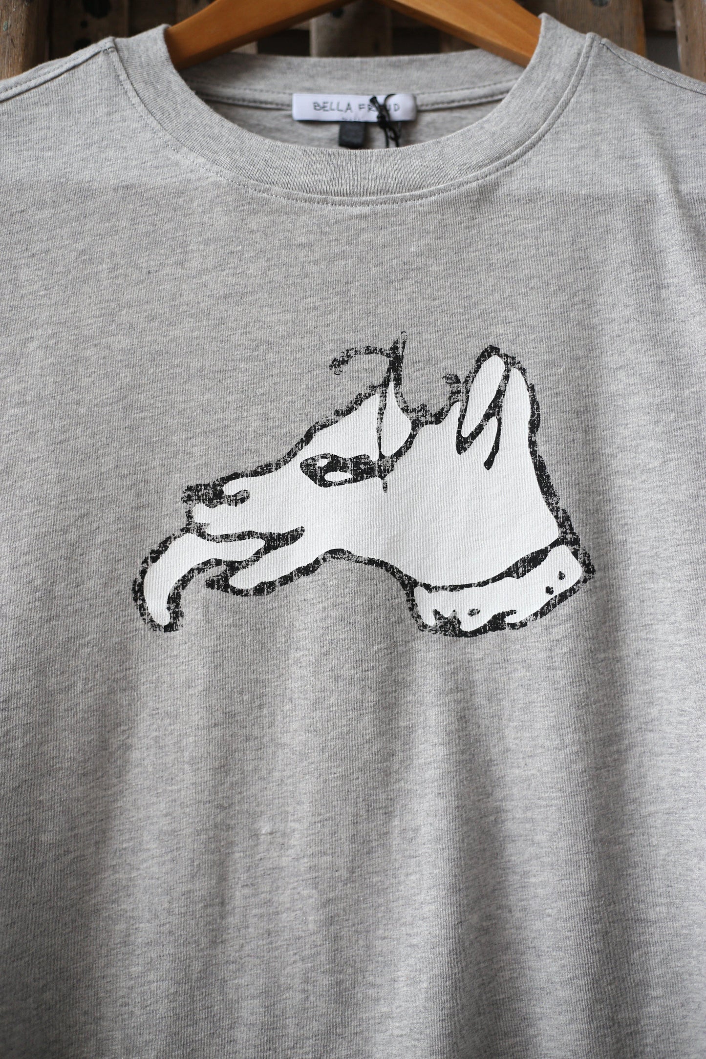 Grey Marl Colour Block Dog T-Shirt - 32 The Guild