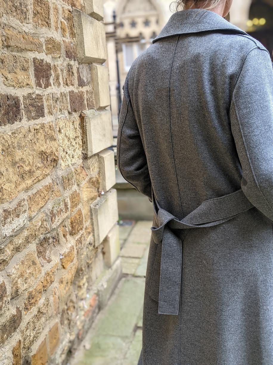 Harris Wharf - Grey Mouline Pressed Wool Maxi Coat - 32 The Guild