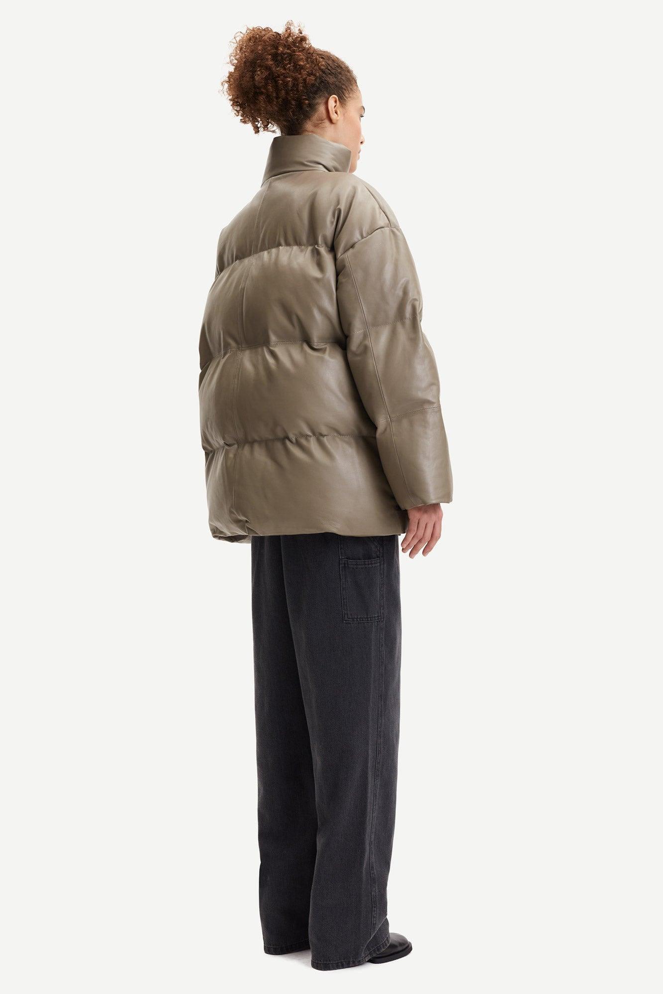 Samsoe Samsoe - Hanna Brindle Leather Puffer Jacket - 32 The Guild