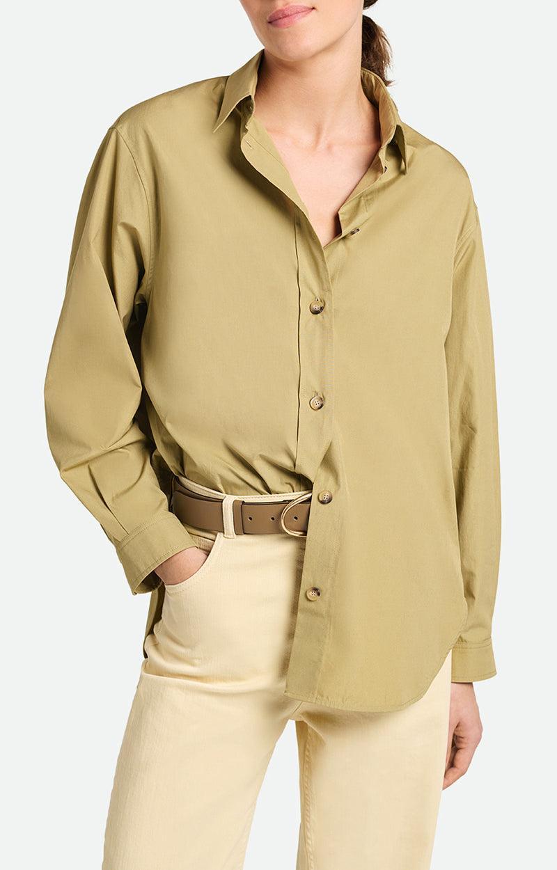 Vanessa Bruno - Heliane Khaki Relaxed Fit Shirt - 32 The Guild