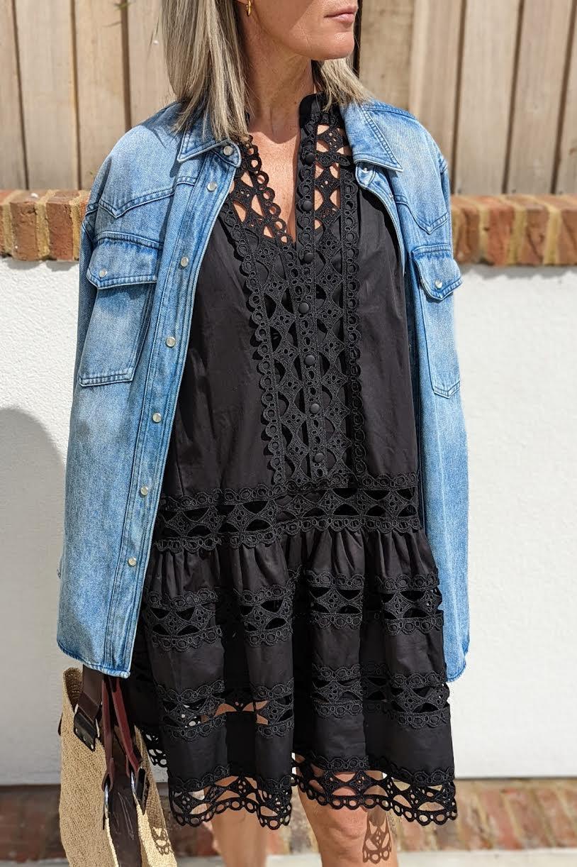 Devotion Twins - Ikaria Black Midi-Dress - 32 The Guild