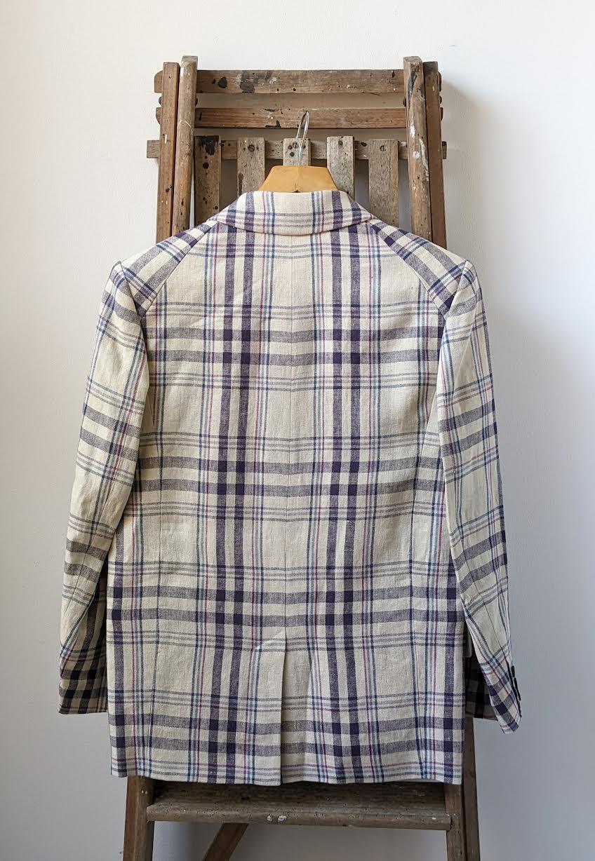 Isabel Marant Etoile - Ilindae Ecru Check Linen Jacket - 32 The Guild
