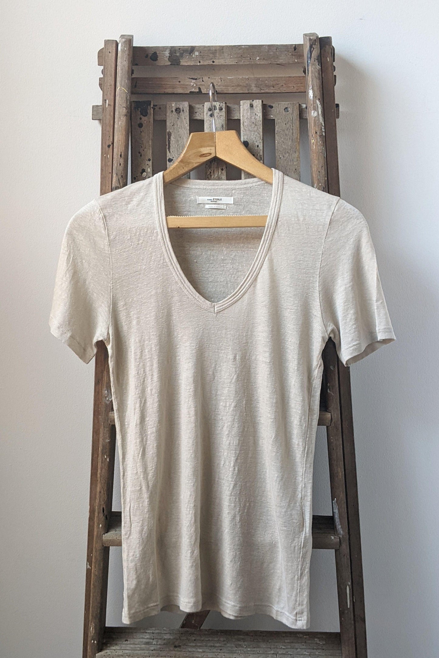 Isabel Marant Etoile - Kranger Ecru Linen T-Shirt - 32 The Guild