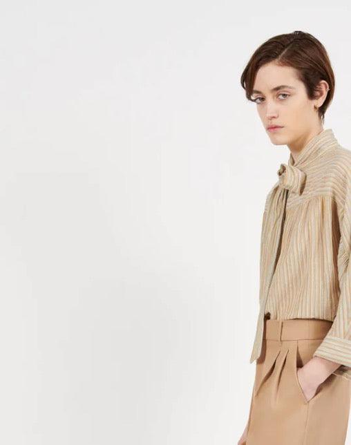 Masscob - Ladoga Striped Tie-Collar Blouse - 32 The Guild