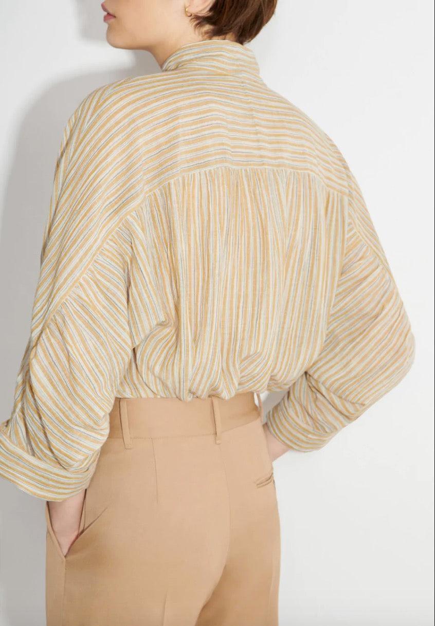 Masscob - Ladoga Striped Tie-Collar Blouse - 32 The Guild