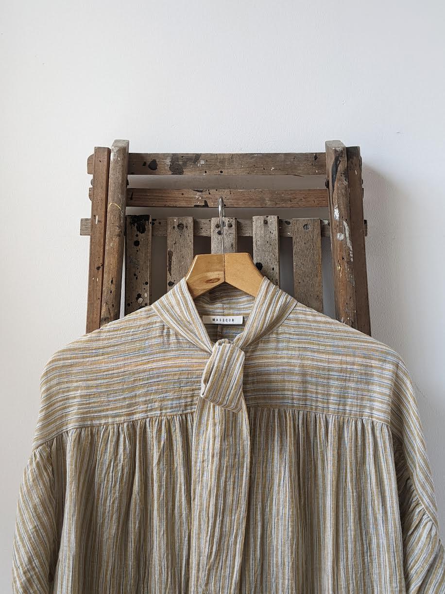 Masscob - Ladoga Striped Tie-Collar Blouse - 32 The Guild