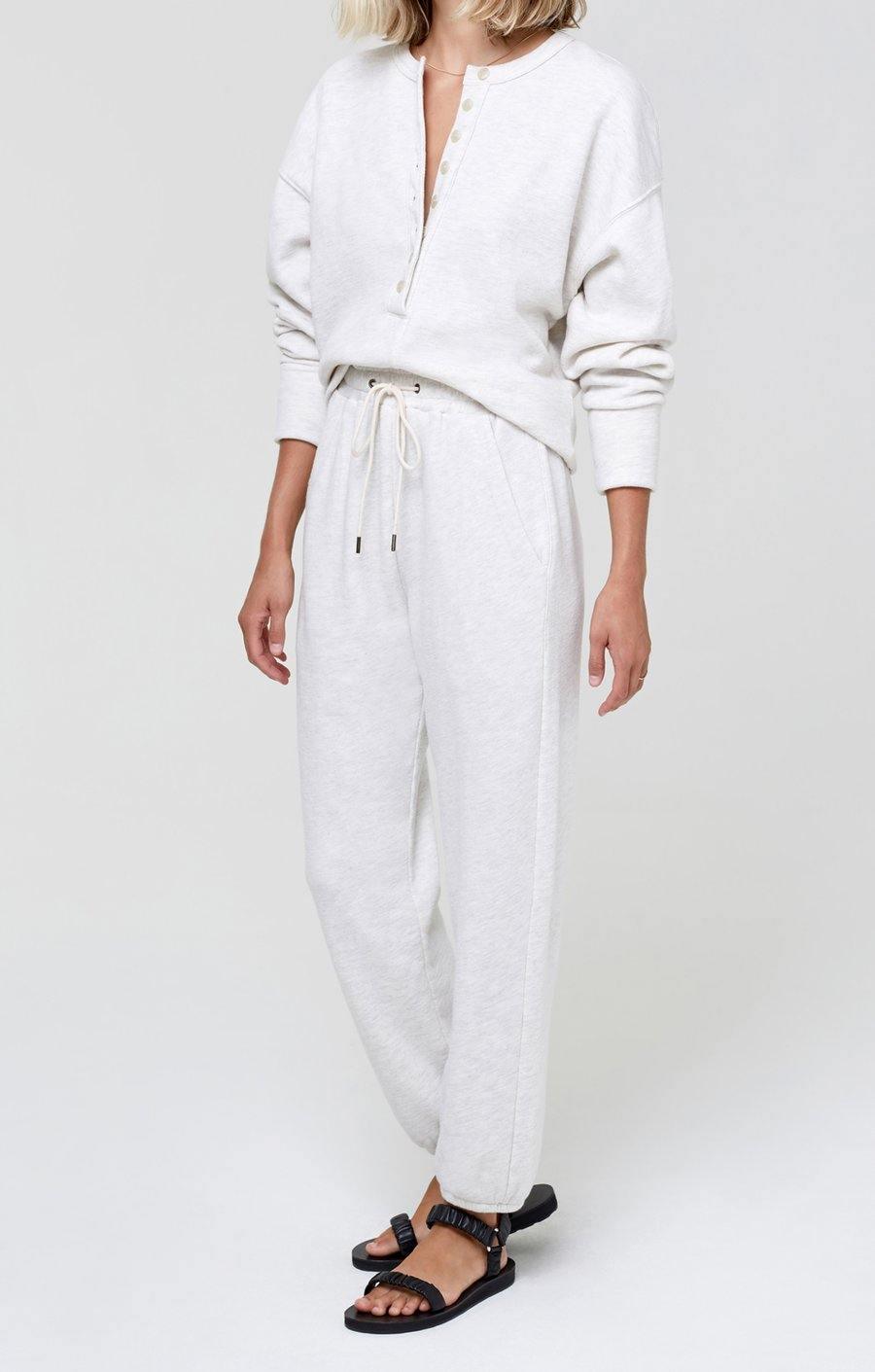 citizens of humanity laila fleece oatmeal heather sweatpants