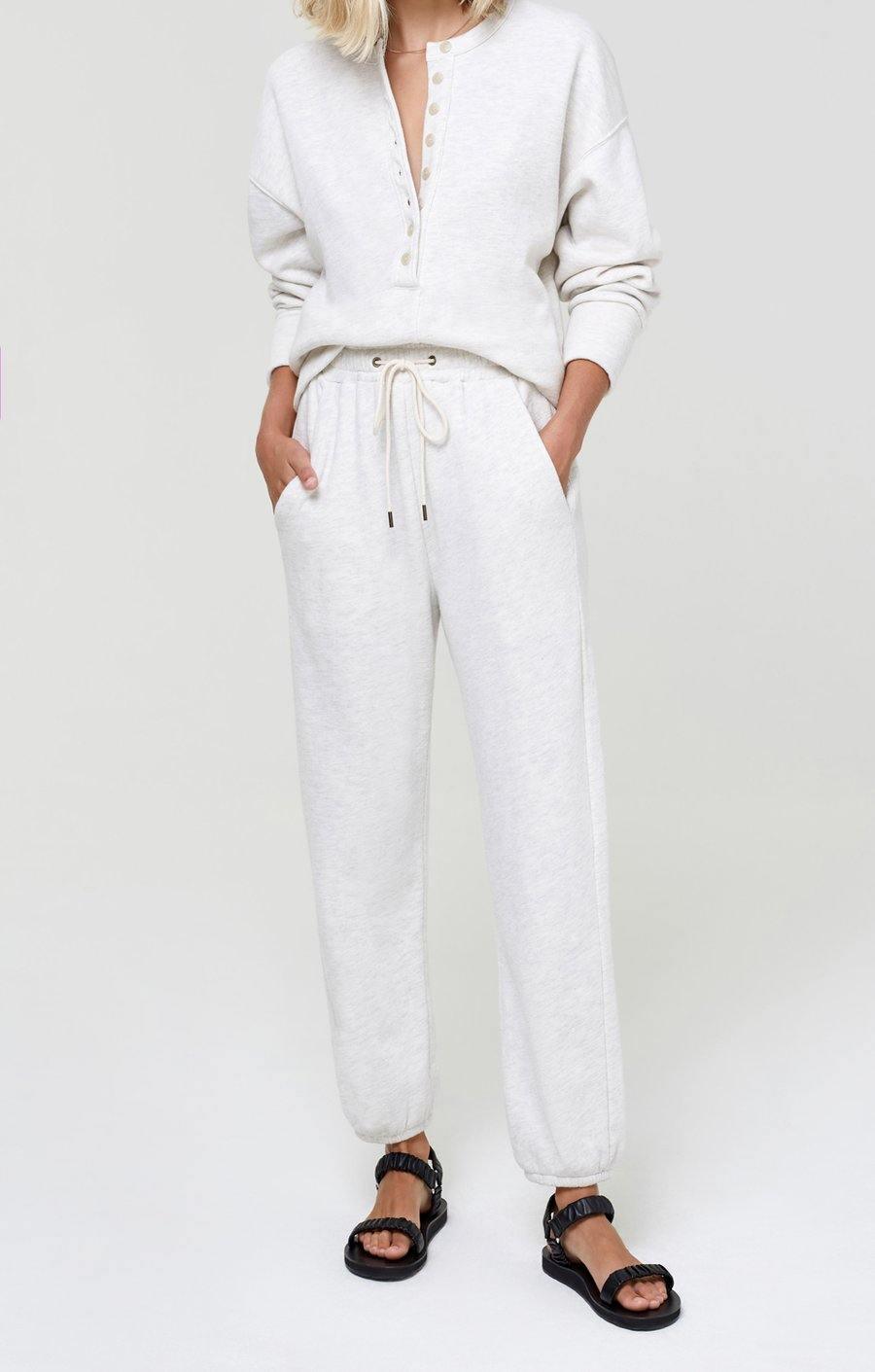 citizens of humanity laila fleece oatmeal heather sweatpants
