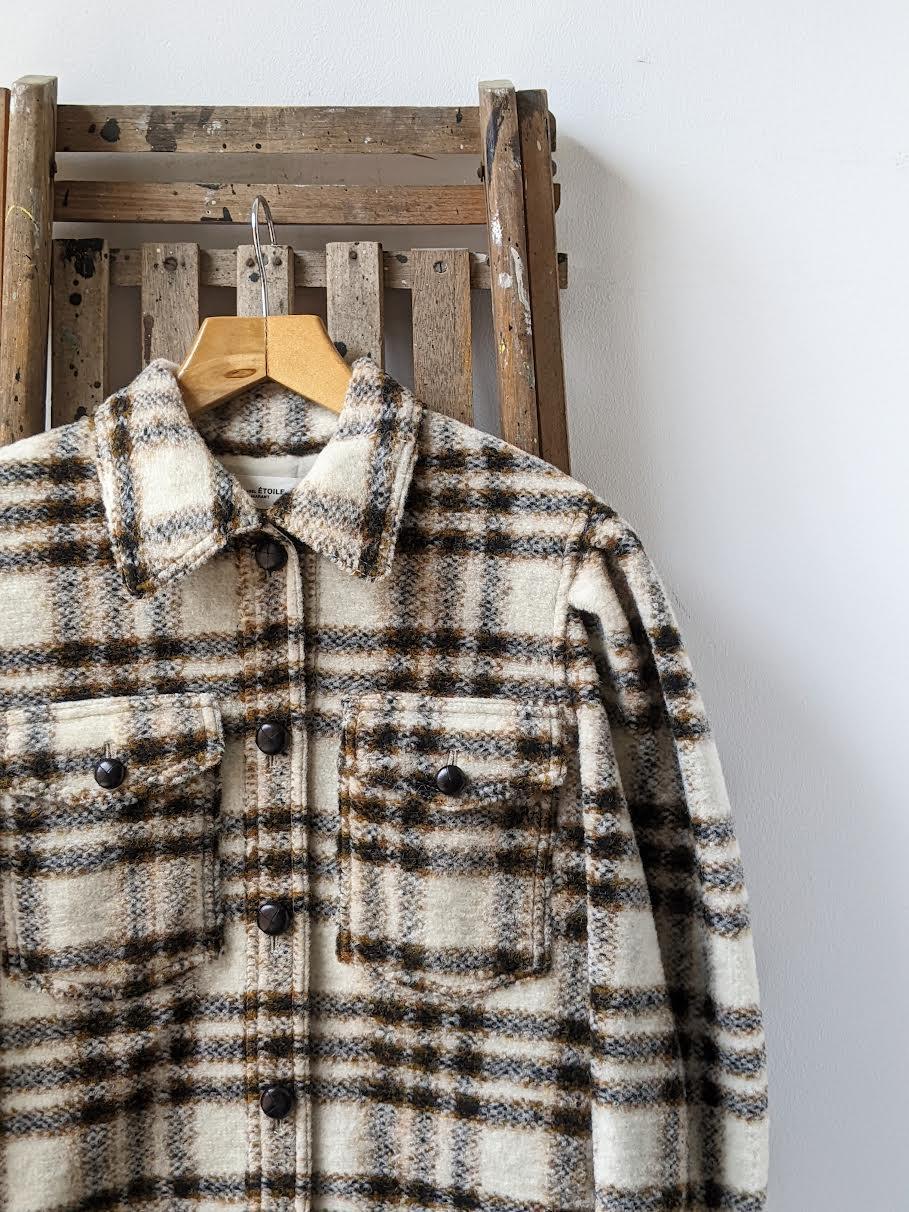 Isabel Marant Etoile - Leiko Ecru Checked Cropped Jacket - 32 The Guild