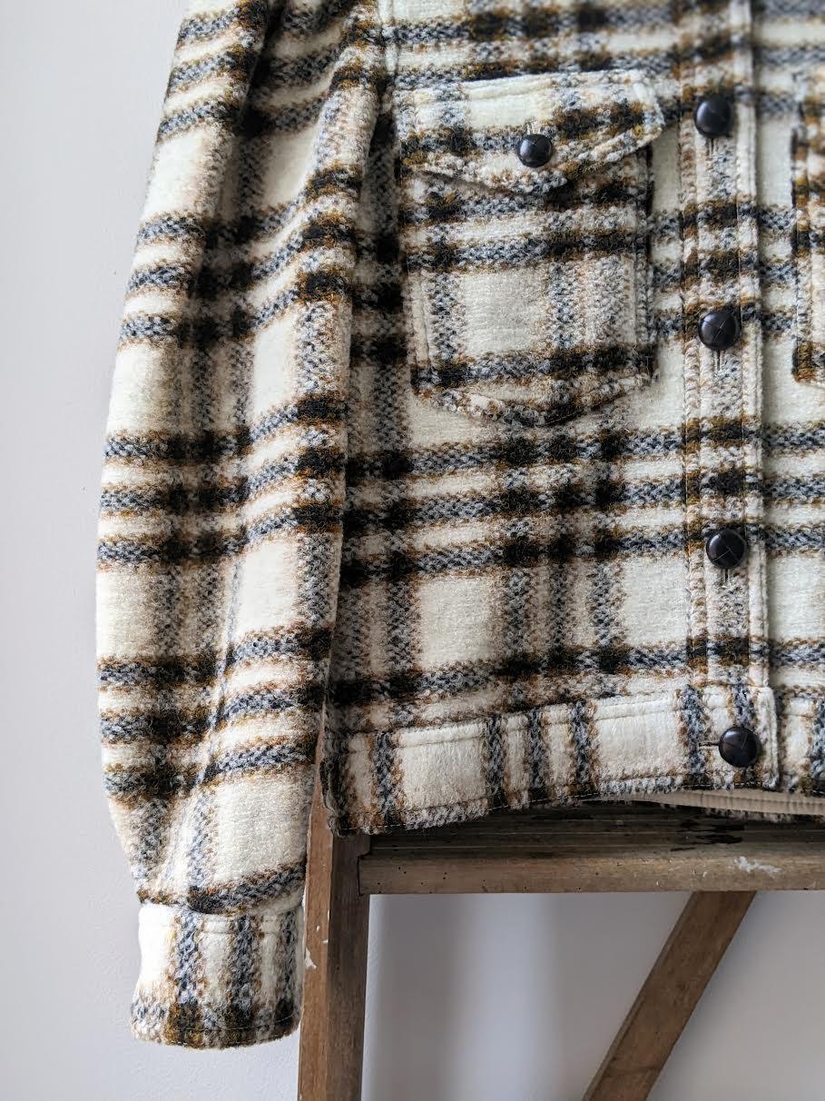 Isabel Marant Etoile - Leiko Ecru Checked Cropped Jacket - 32 The Guild