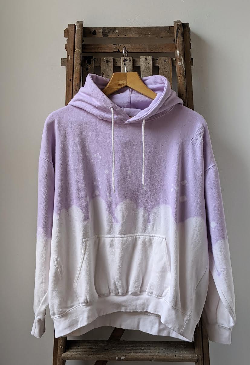 La Detresse - Lilac Acid Wash Hooded Sweatshirt - 32 The Guild