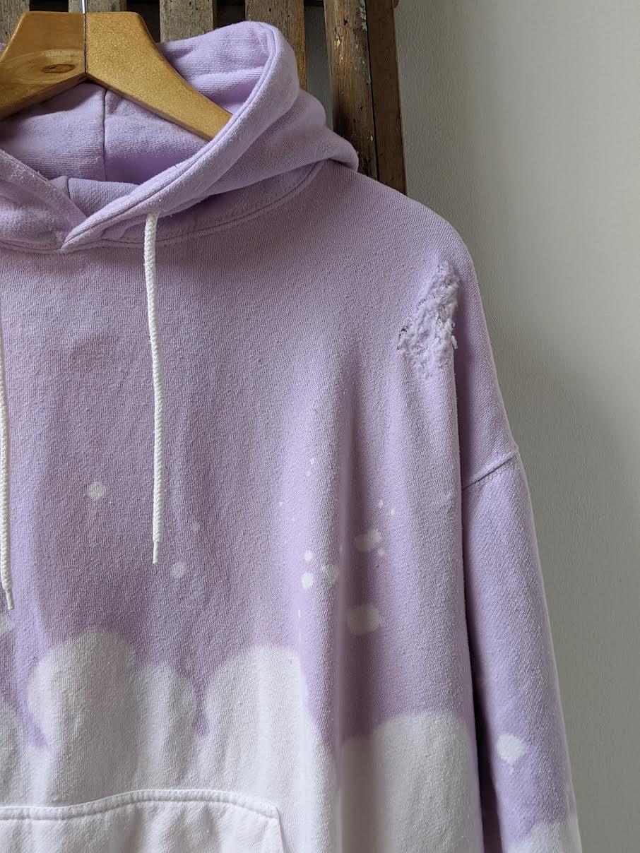 La Detresse - Lilac Acid Wash Hooded Sweatshirt - 32 The Guild