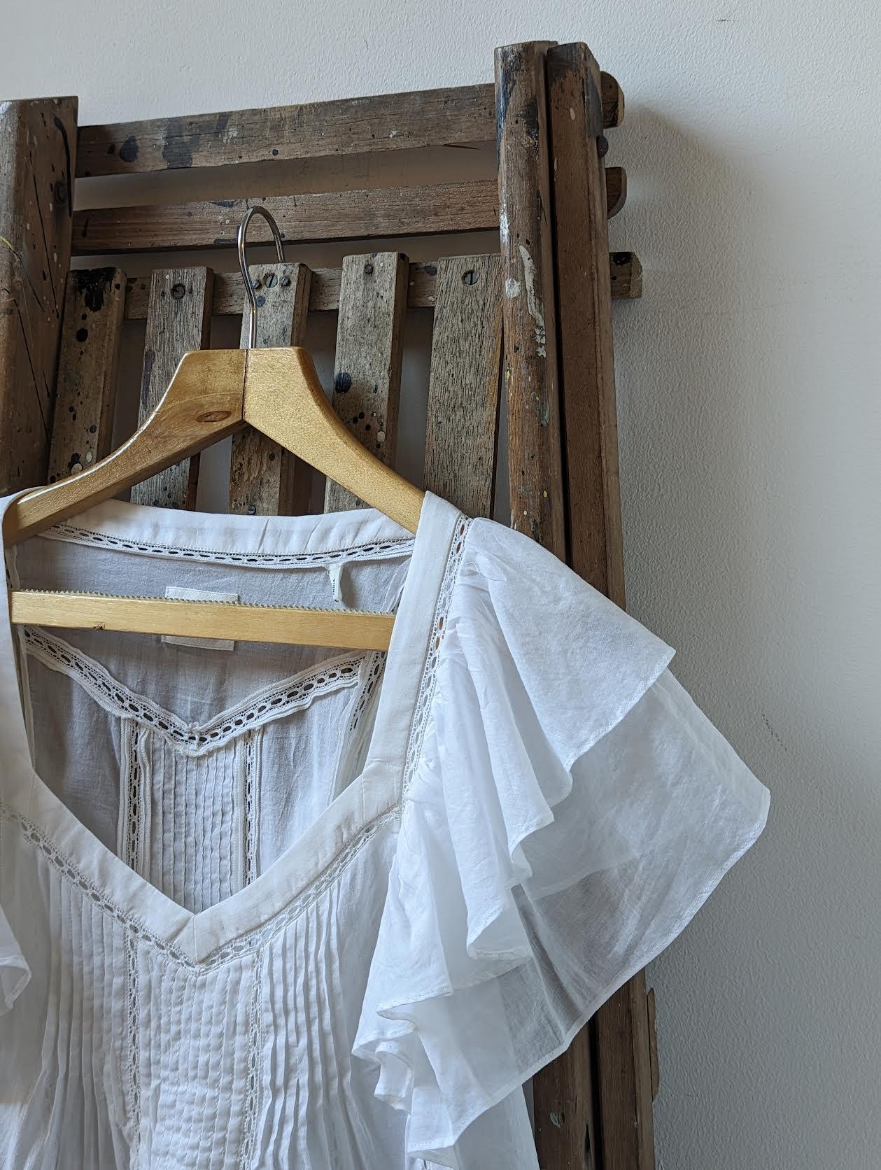 Isabel Marant Etoile - Madrana White Cotton Ruffle Blouse - 32 The Guild
