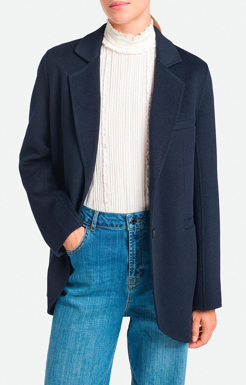 Vanessa Bruno - Marc Marine Soft Wool Jacket - 32 The Guild