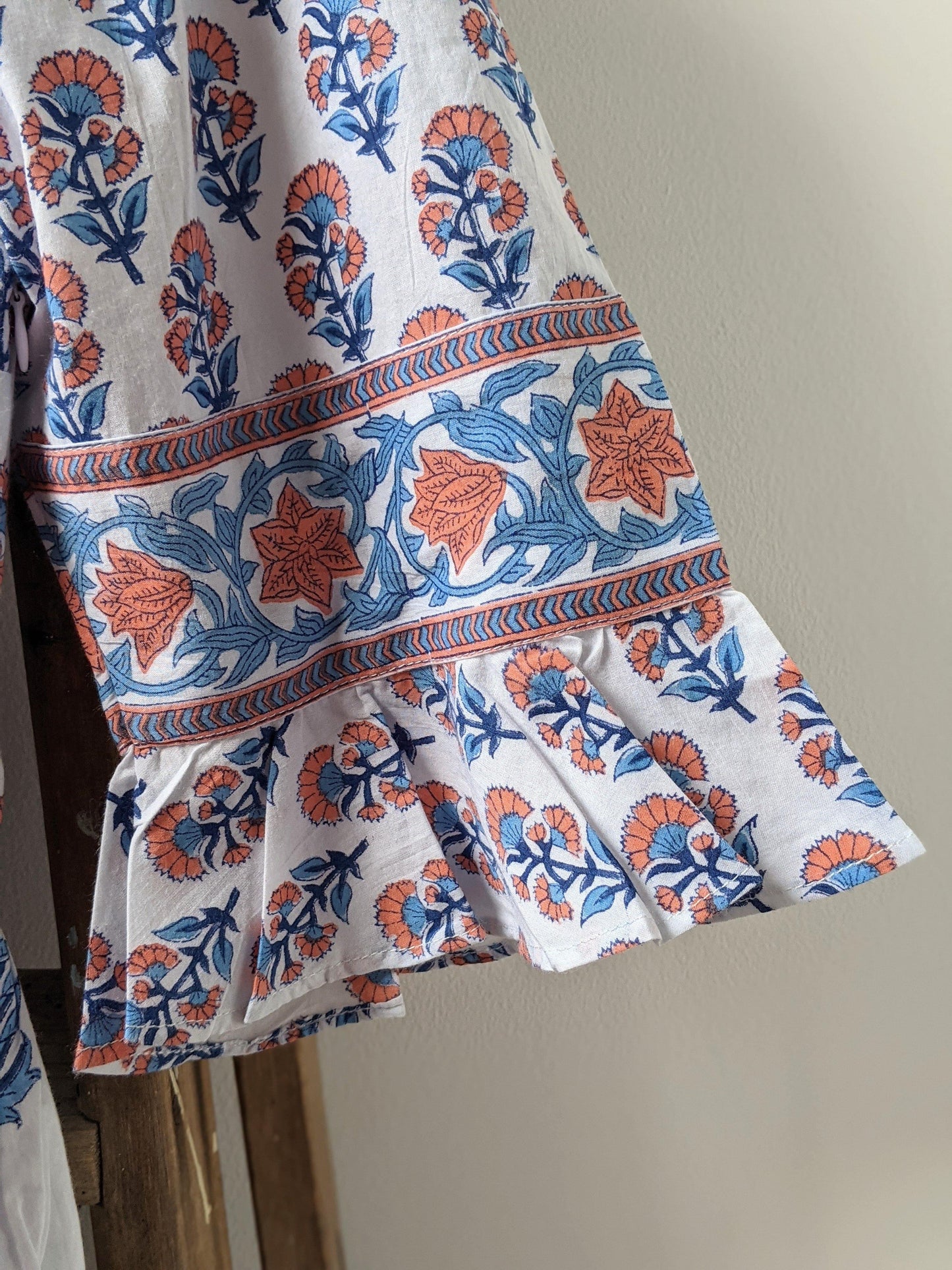 pink city prints peach lilly dress