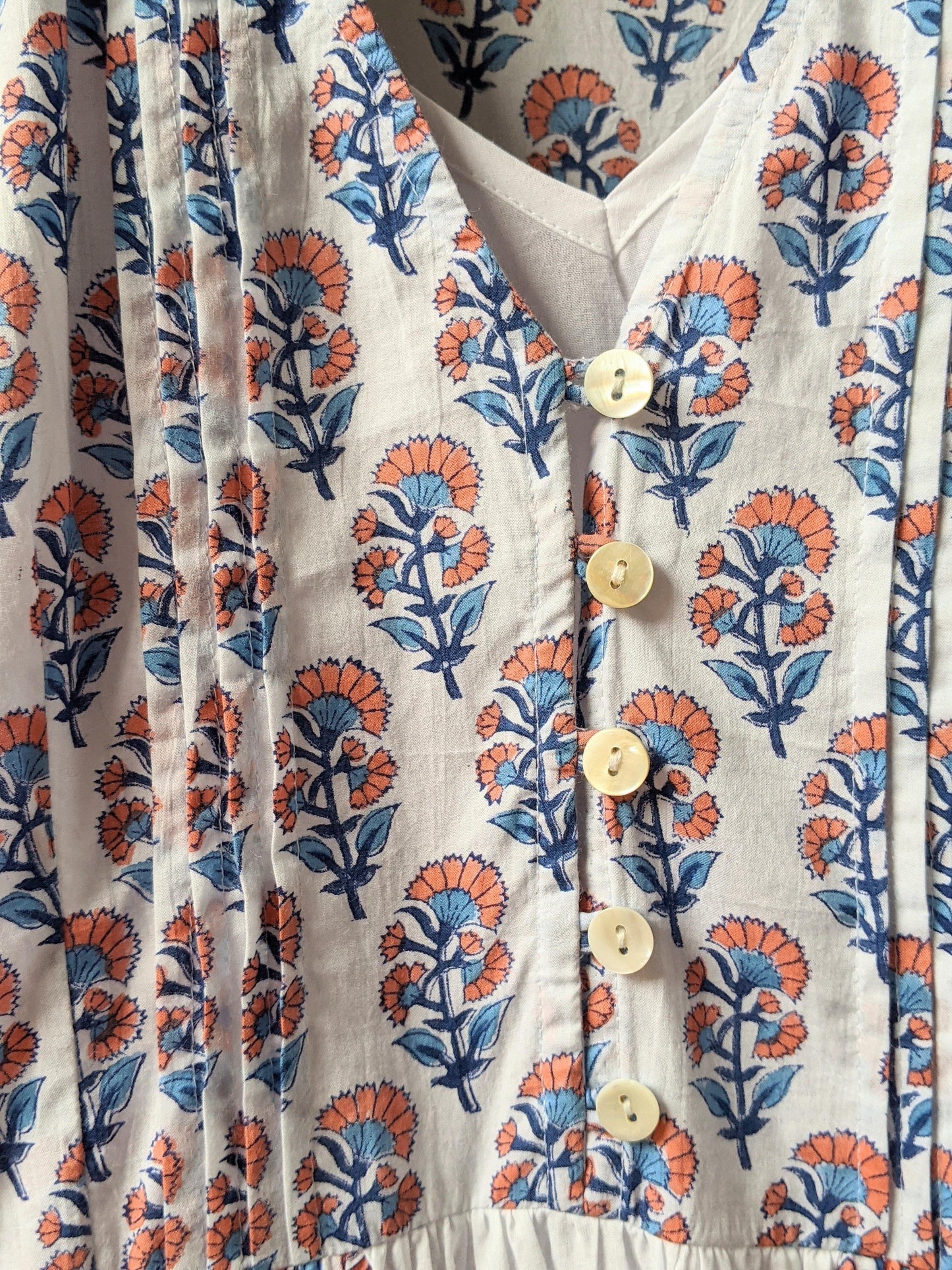 Pink City Prints - Maria Peach Lily Dress - 32 The Guild