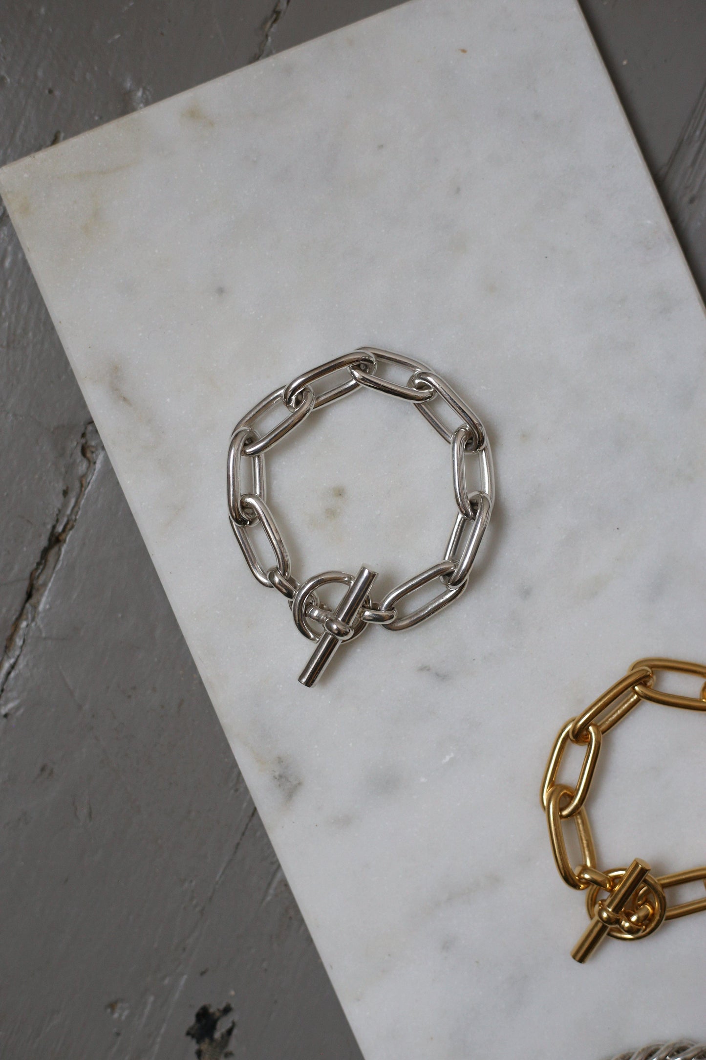 tilly sveaas silver medium oval linked bracelet