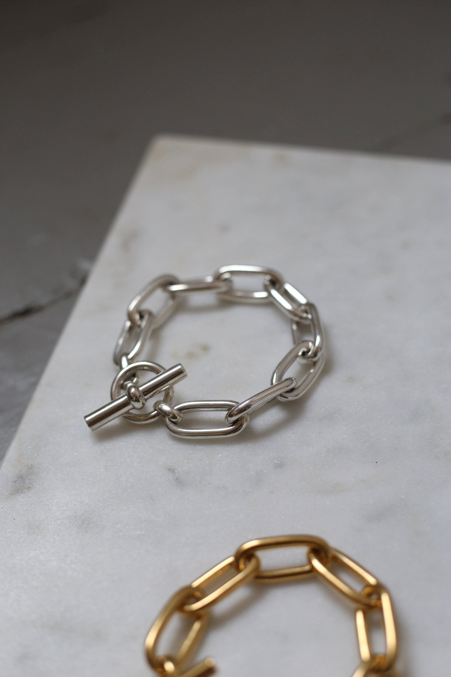 tilly sveaas silver medium oval linked bracelet