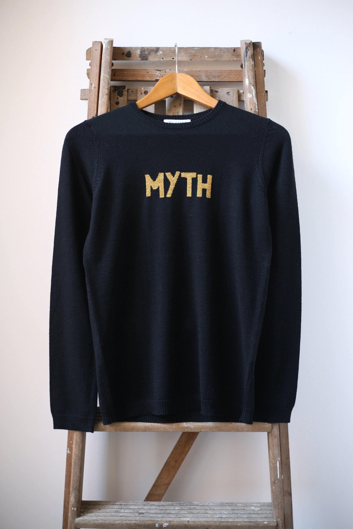 Metallic Myth Black Merino Jumper - 32 The Guild