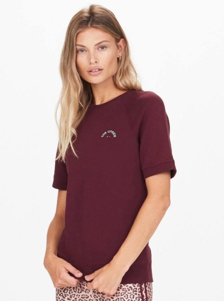 The Upside - Mia Maroon Cotton T-Shirt - 32 The Guild