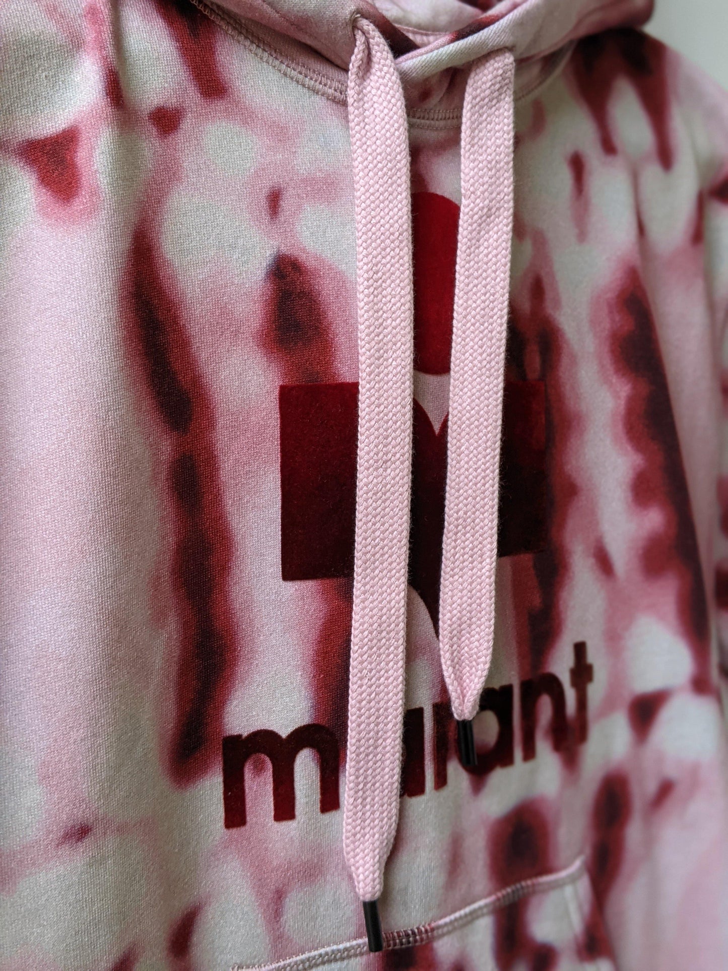 isabel marant etoile milesy red tie-dye sleeveless hoodie
