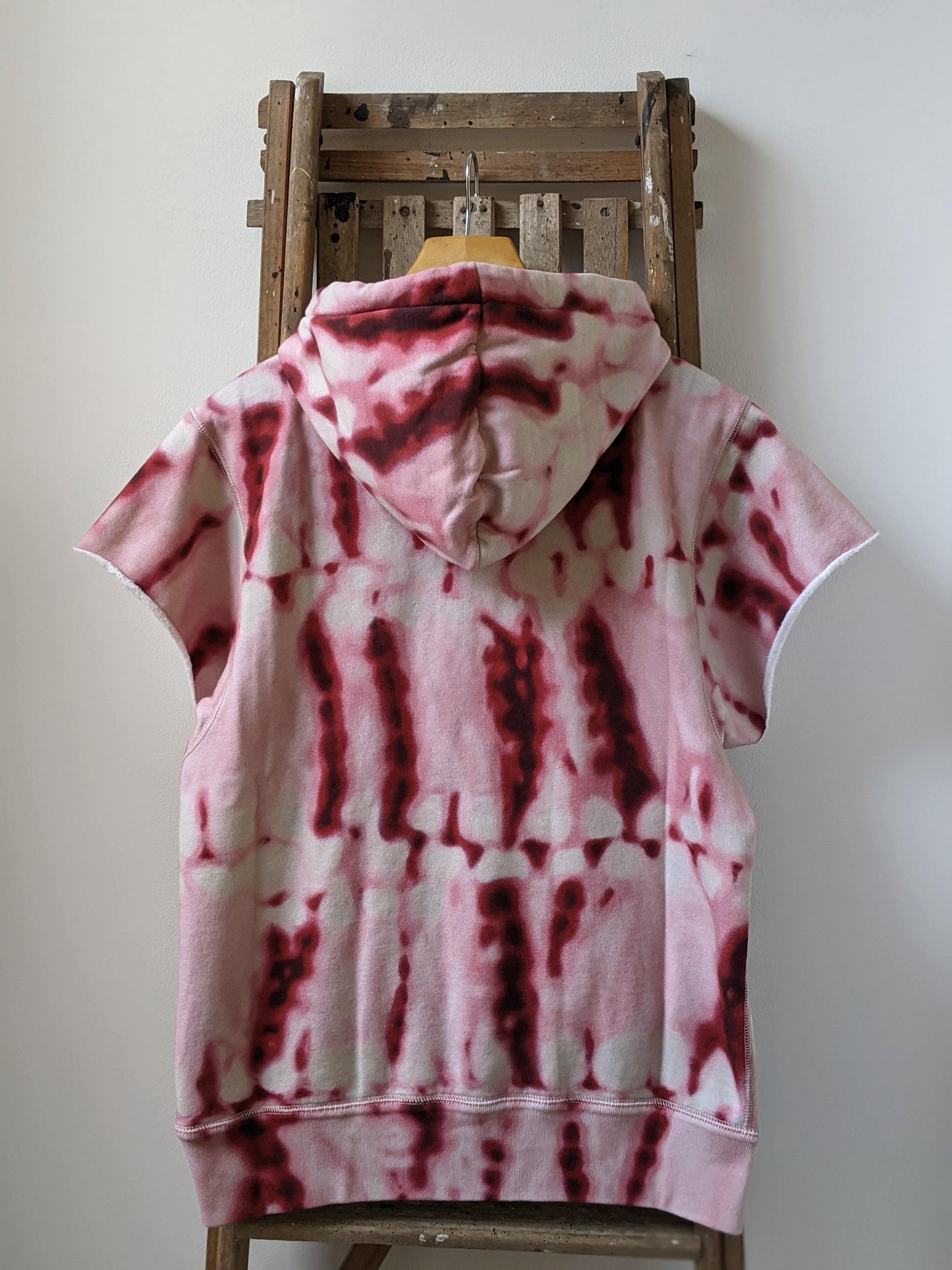isabel marant etoile milesy red tie-dye sleeveless hoodie
