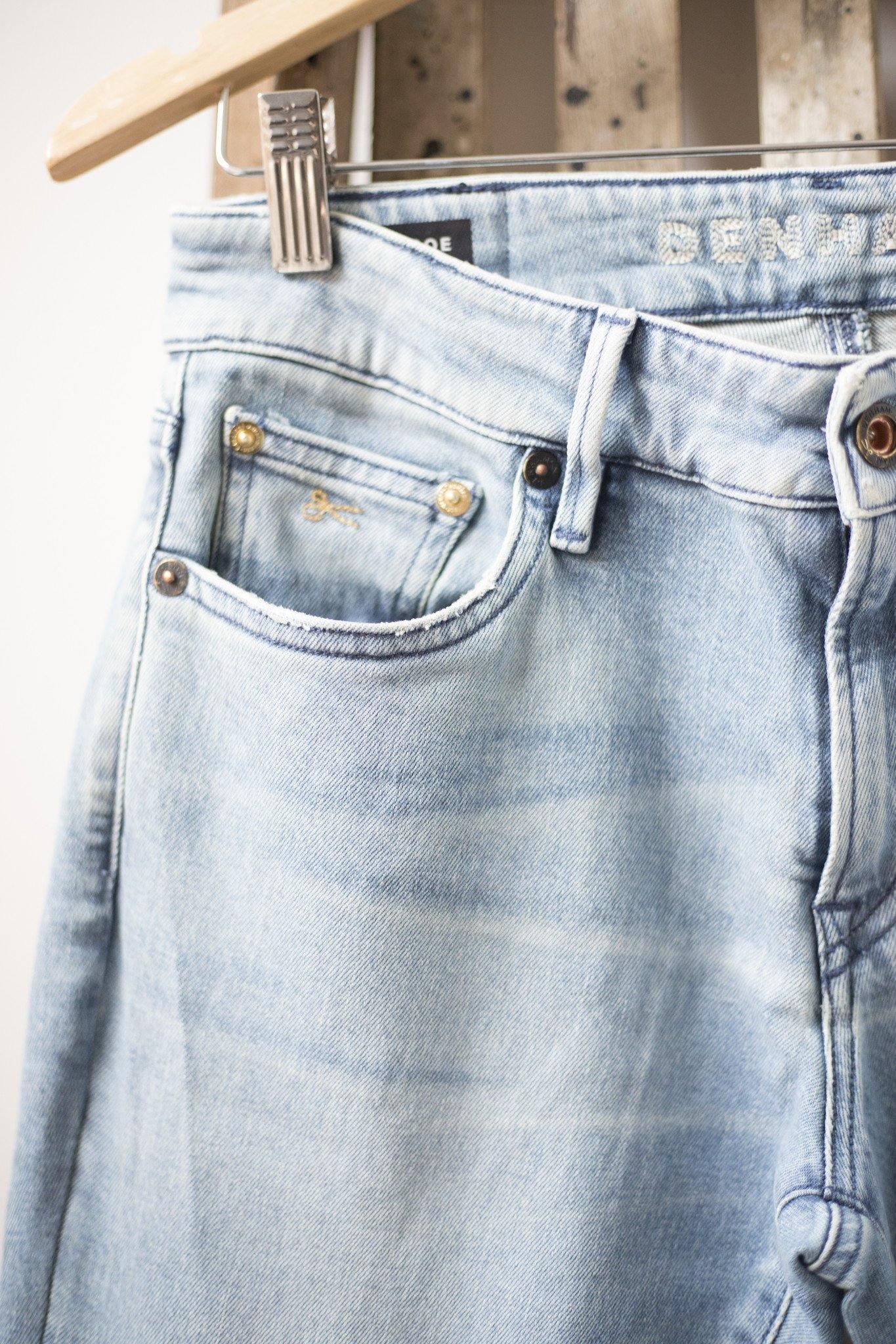 Denham The Jeanmaker - Monroe Golden Rivet Blue City Patch Jeans - 32 The Guild