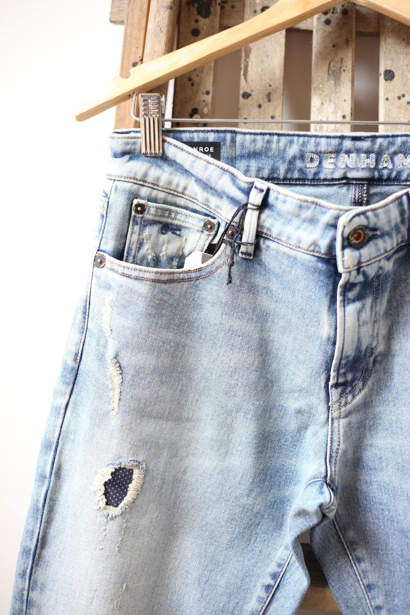 Denham The Jeanmaker - Monroe Patch Detail Girlfriend Jeans - 32 The Guild