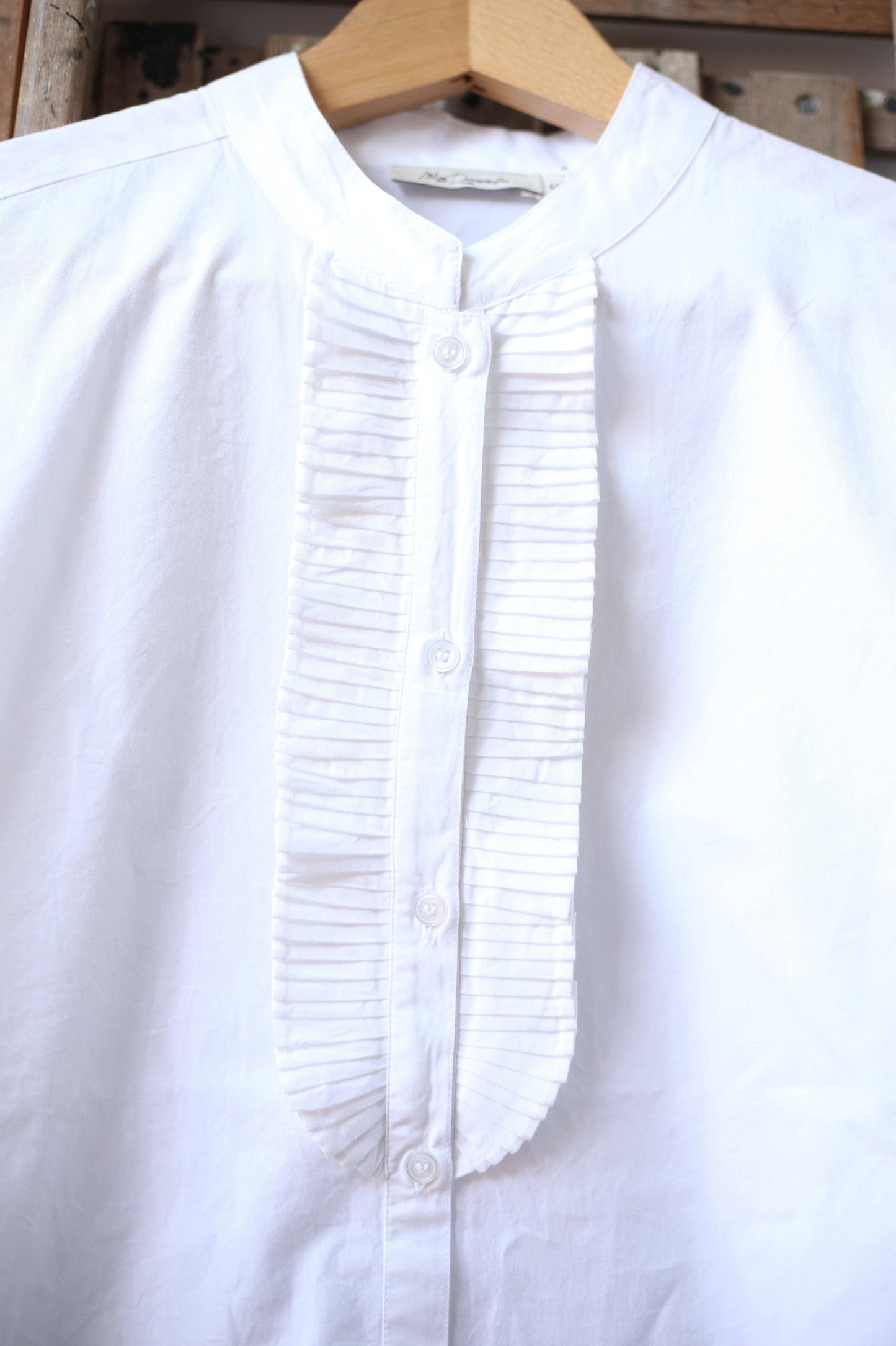 Mes Demoiselles - Mozart White Pleated Shirt - 32 The Guild