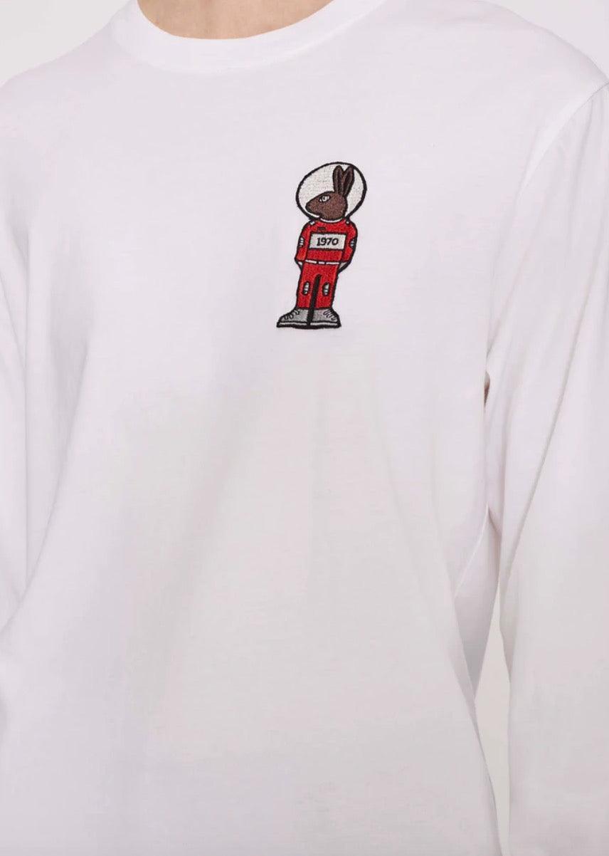 Bella Freud - Mythical Bunny Long-Sleeved White T-Shirt - 32 The Guild