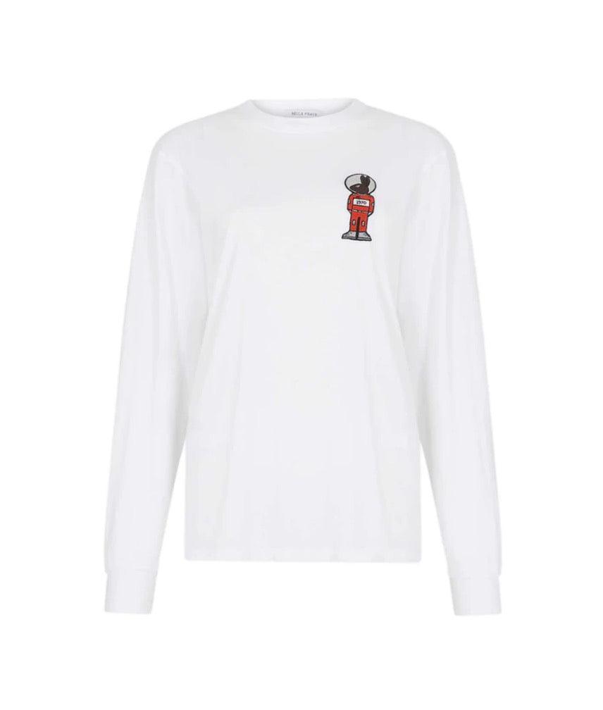 Bella Freud - Mythical Bunny Long-Sleeved White T-Shirt - 32 The Guild