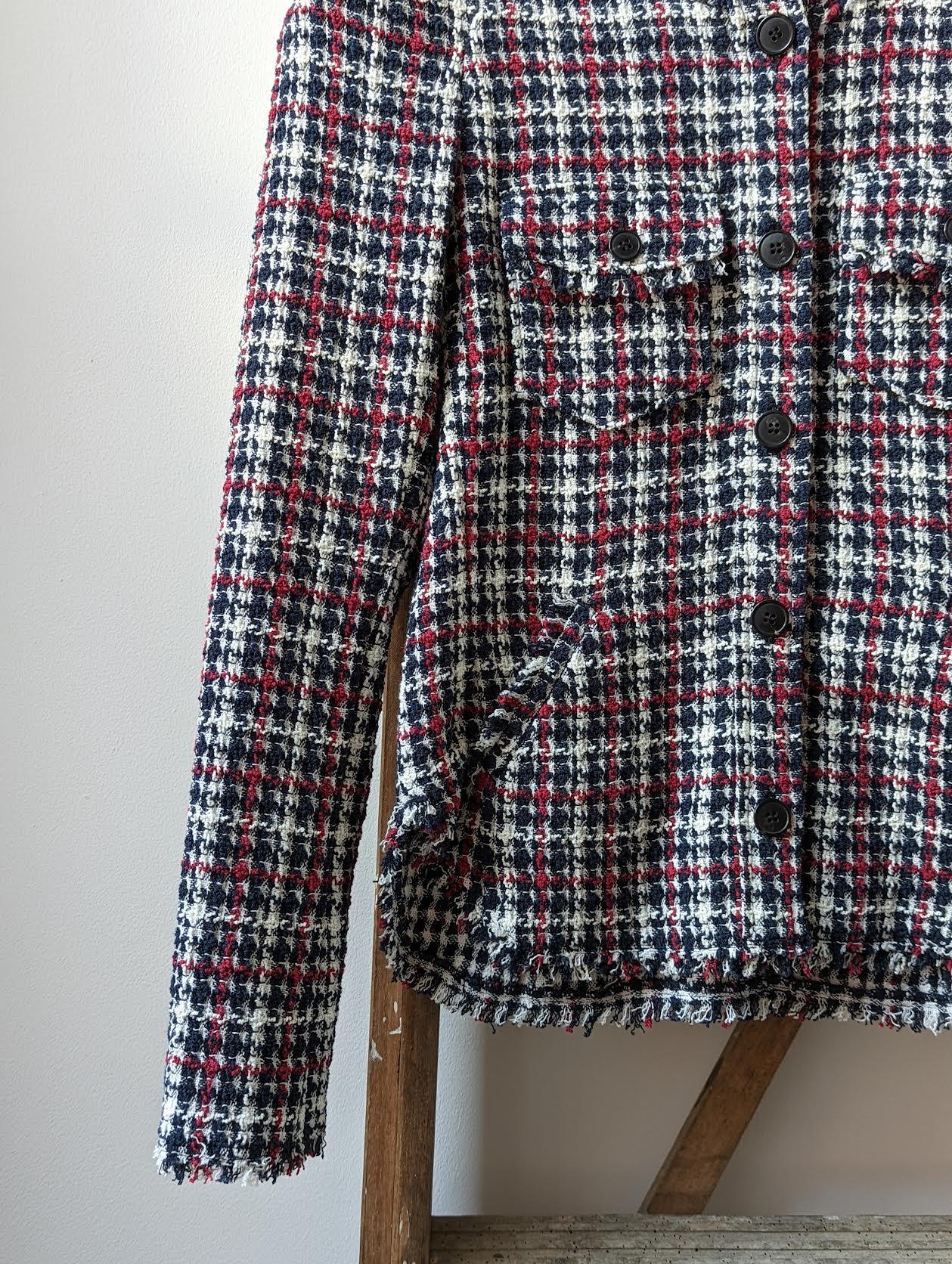 Isabel Marant Etoile - Nelly Midnight & Red Check Jacket - 32 The Guild