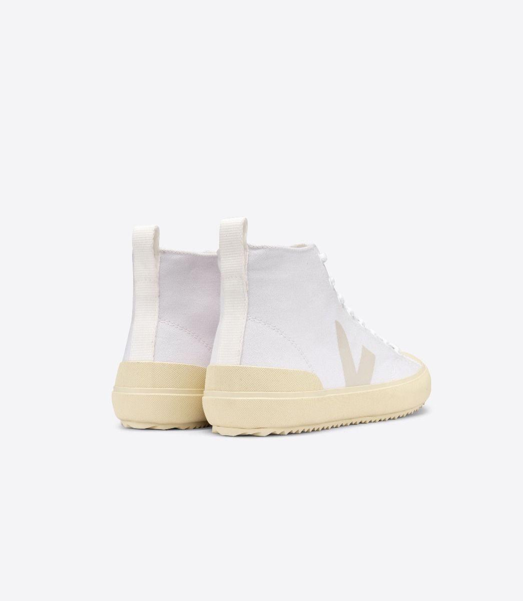 veja nova white canvas hi-top sneakers
