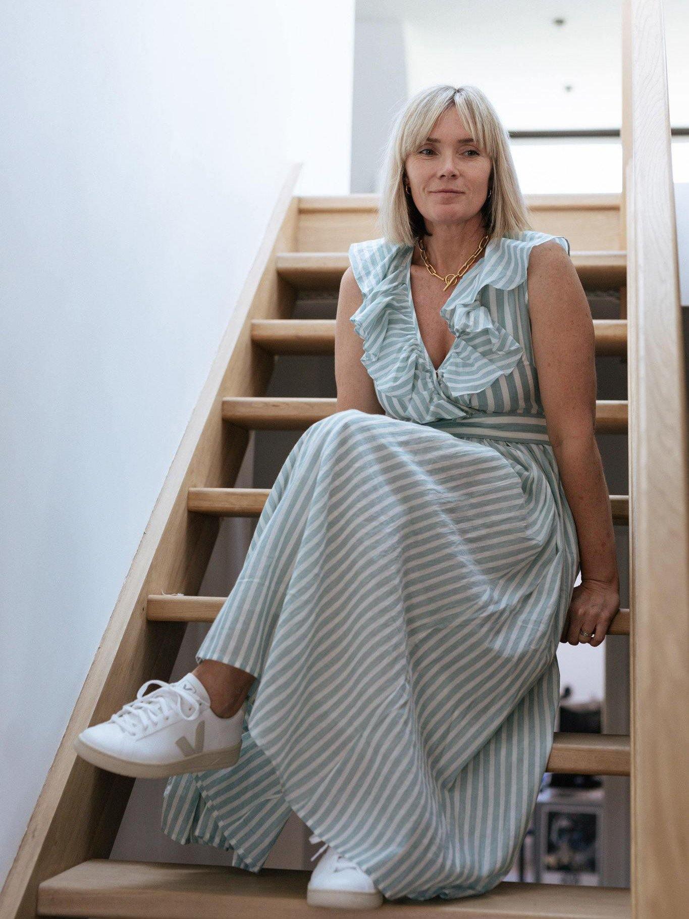 Pink City Prints - Ocean Stripe Rio Dress - 32 The Guild