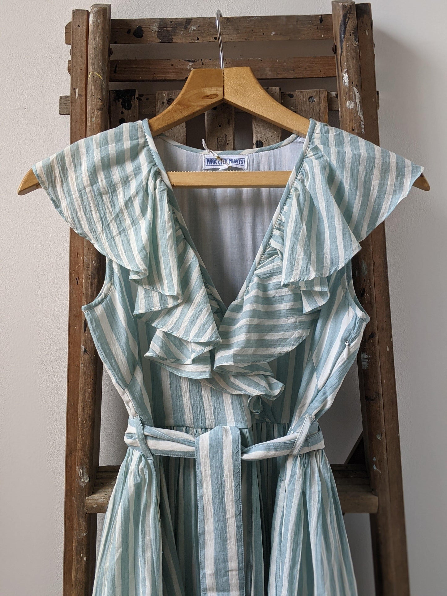 pink city prints ocean stripe rio dress