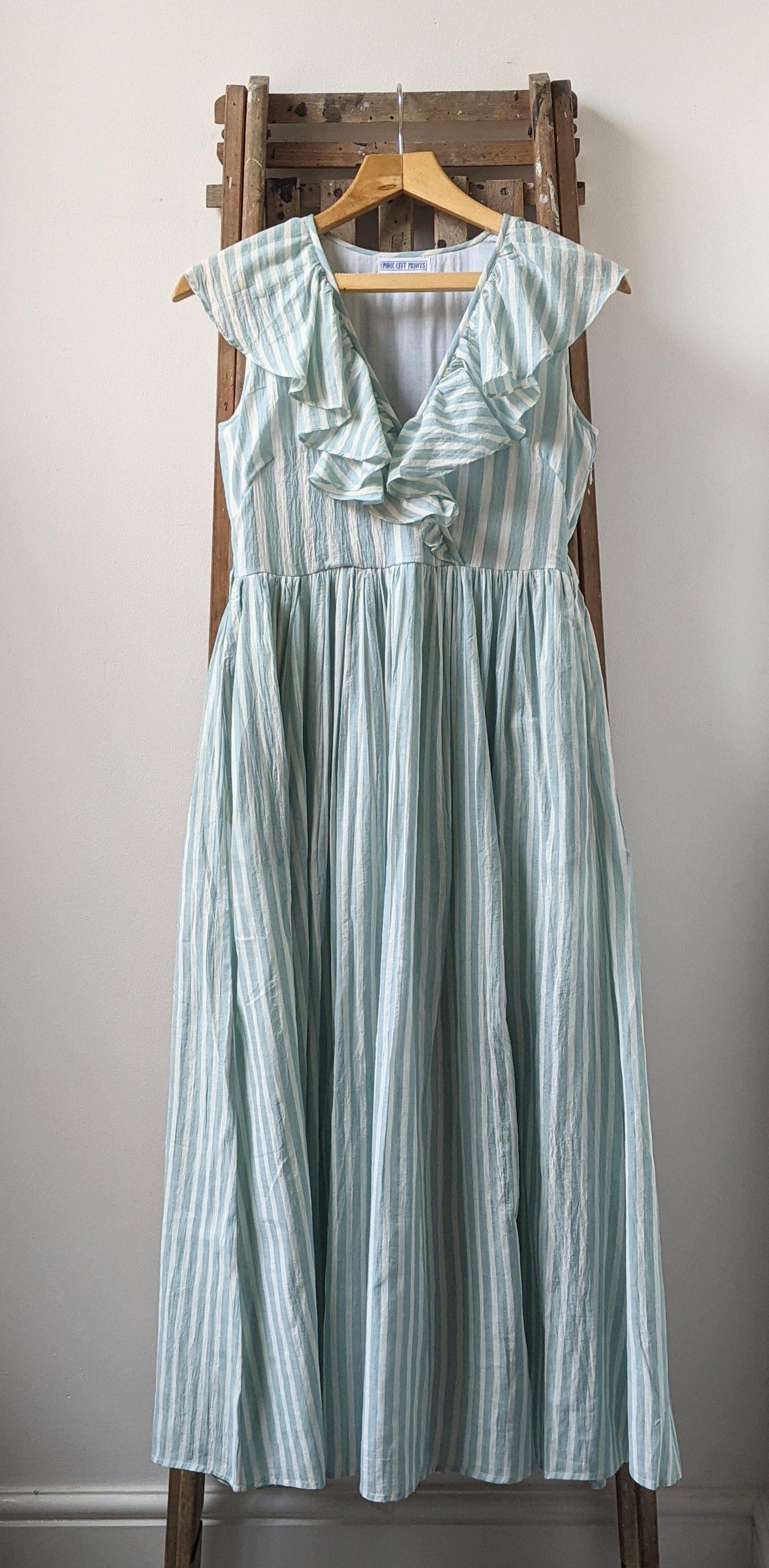 pink city prints ocean stripe rio dress
