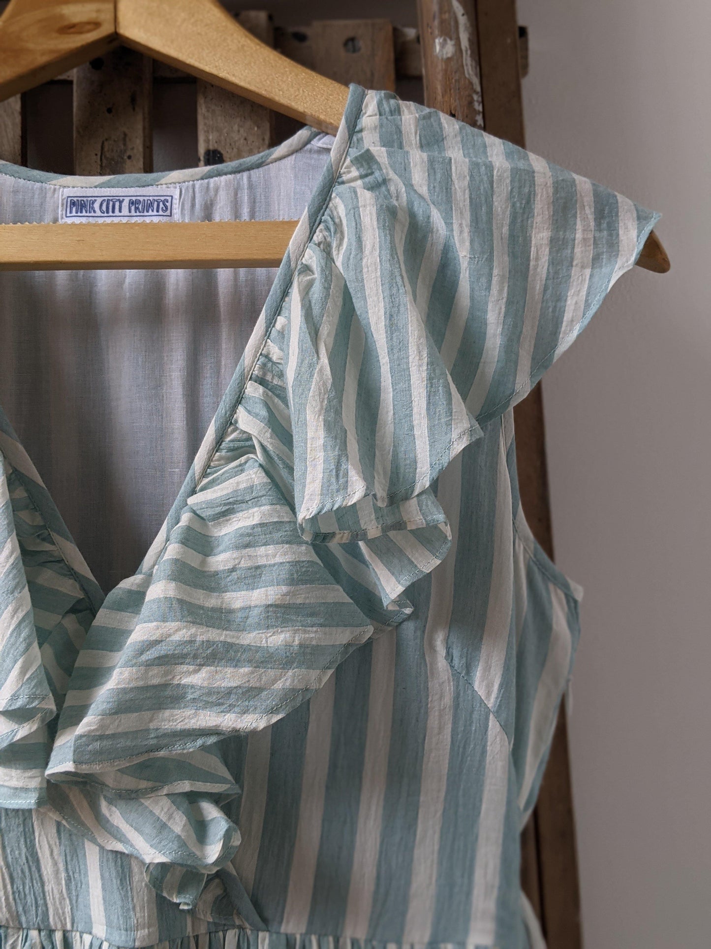 pink city prints ocean stripe rio dress