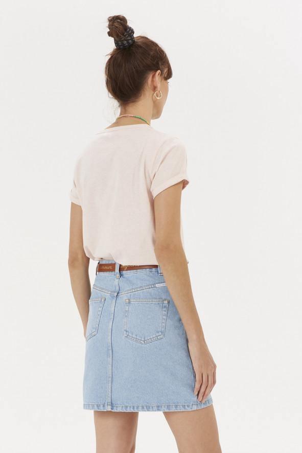 maison la biche out of office pink marl t-shirt