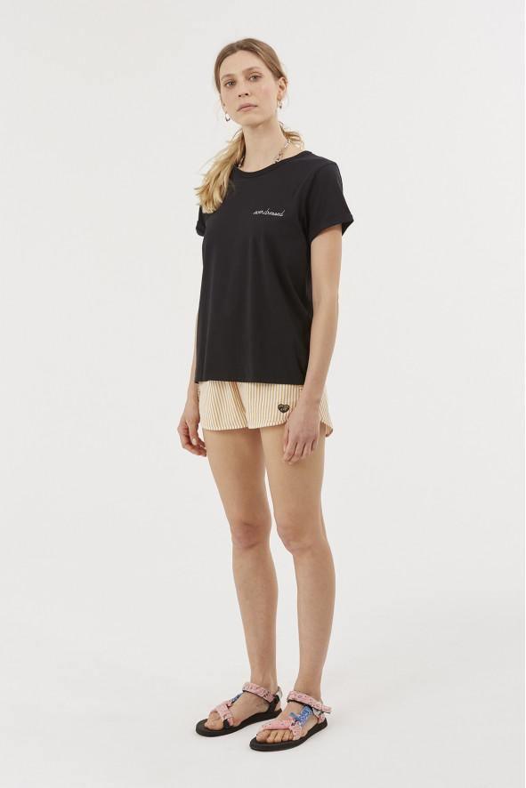 maison la biche overdressed black t-shirt