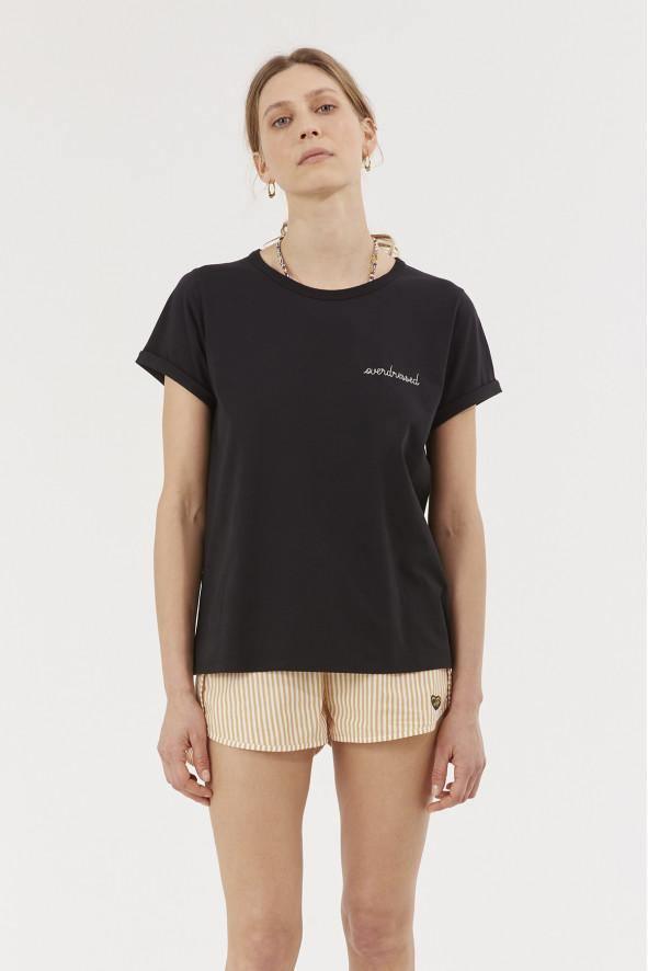 maison la biche overdressed black t-shirt