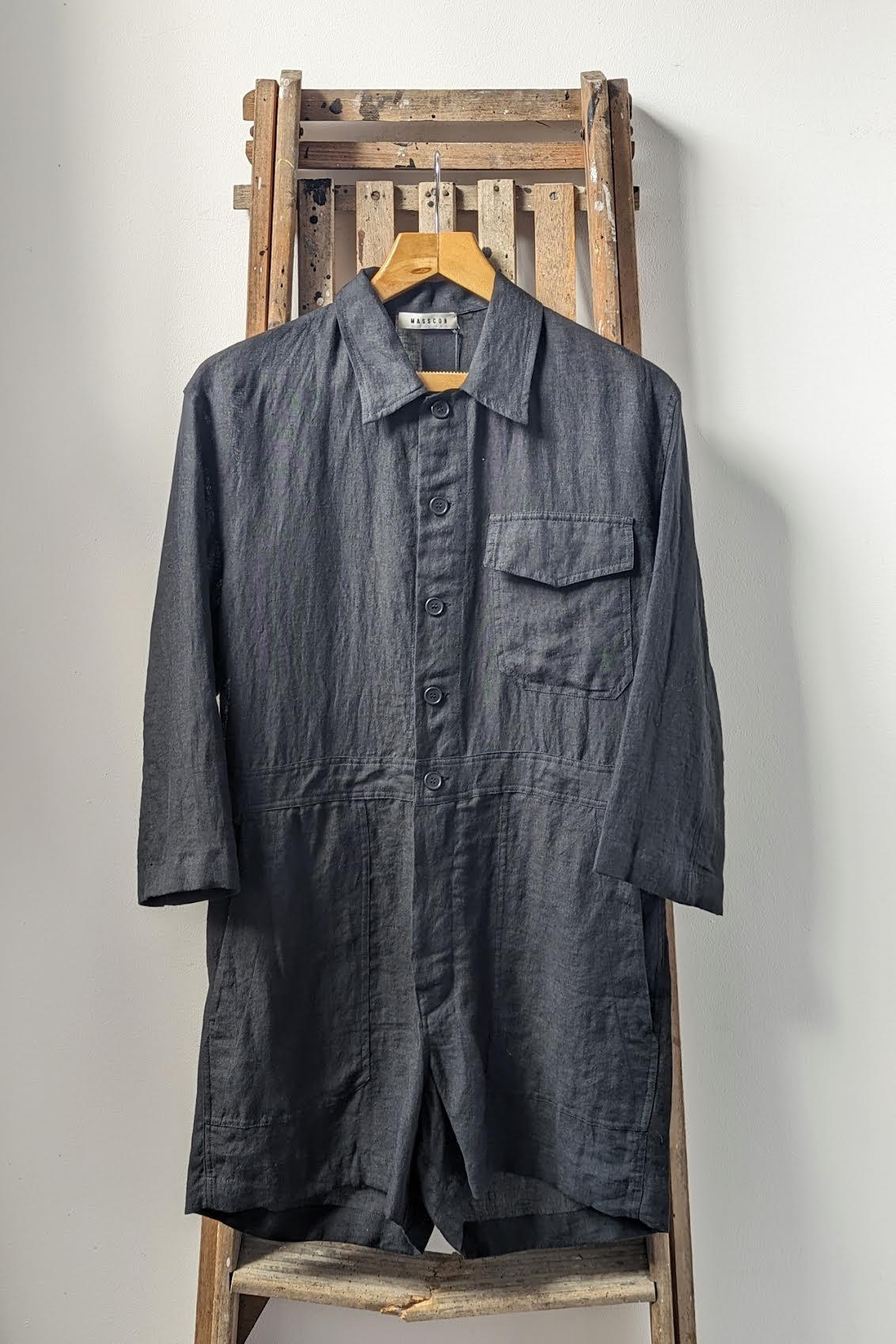 Masscob - Peniche Black Linen Jumpsuit - 32 The Guild