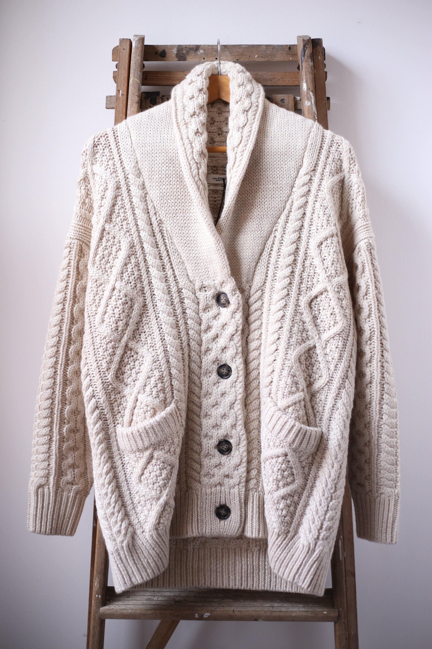 isabel marant etoile regan ecru cardigan