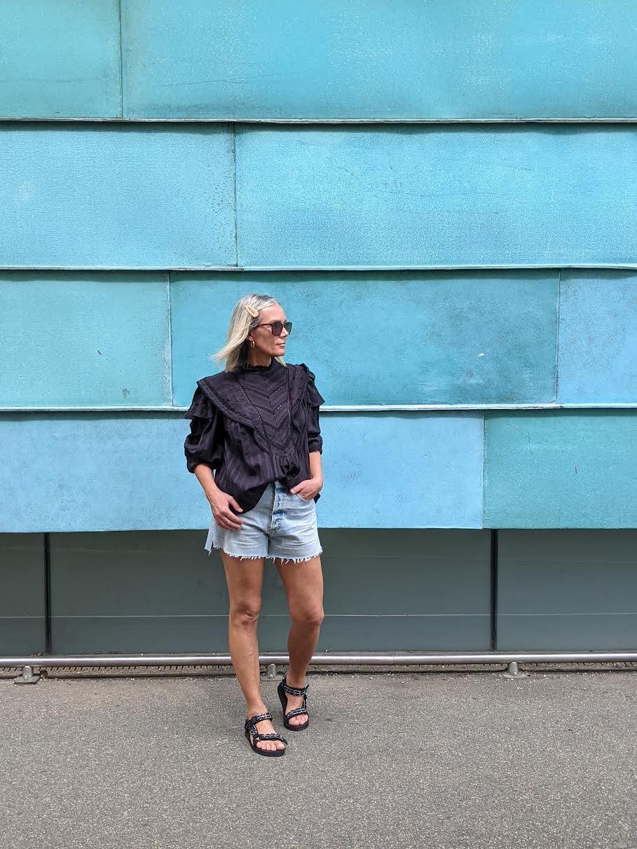 Isabel Marant Etoile - Reign Black Ruffle Blouse - 32 The Guild