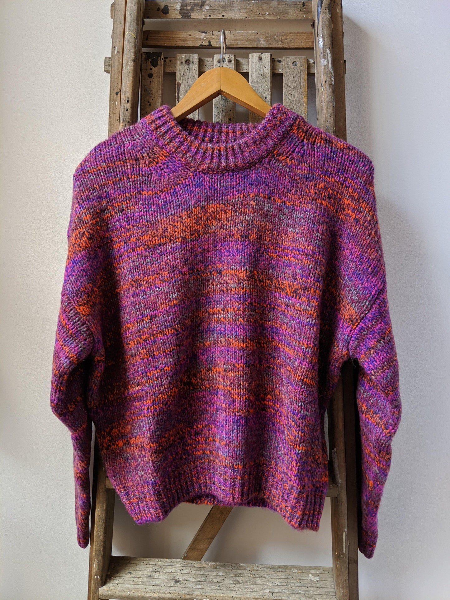 Samsoe Samsoe - Renu Magenta Melange Crew Neck Knit - 32 The Guild